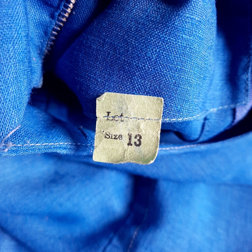 Vintage Mr. Mort Size 12 Blue Sleeveless Midi Dress - Picture 7 of 11